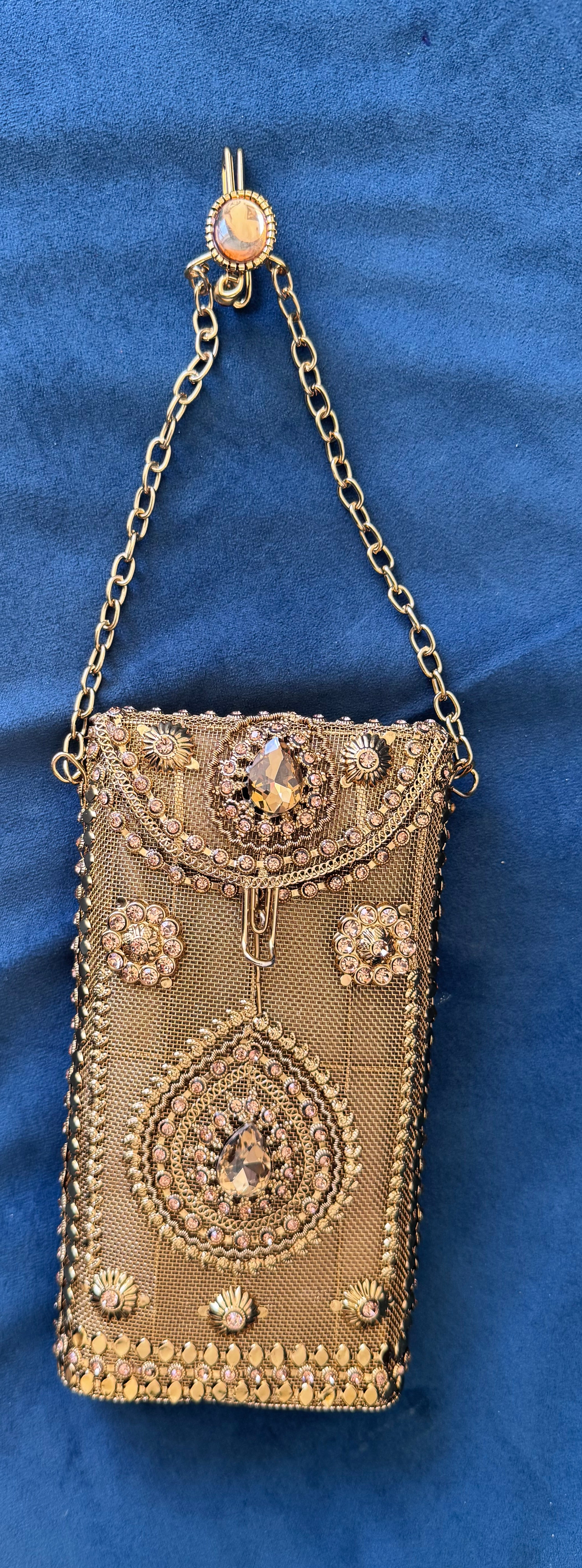 The Majestic Mesh Tall Gilded Clutch